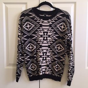 Forever 21 Tribal Print Sweater, S
